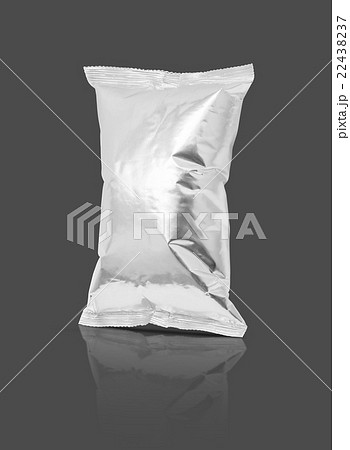 blank packaging foil snack pouch isolated on gray blank packaging foil snack pouch isolated on gray 22438237