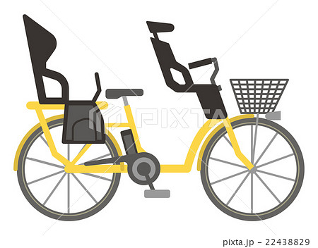 幼児2人同乗用自転車 乗り物 シリーズ のイラスト素材 2243