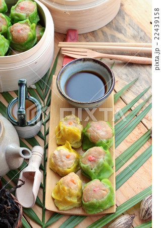 Chinese steamed dumpling and hot tea delicious. Chinese steamed dumpling and hot tea delicious. 22439158
