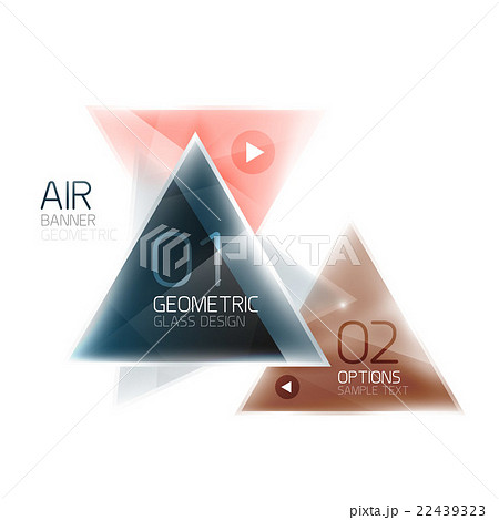 Shiny glass triangle web box 22439323