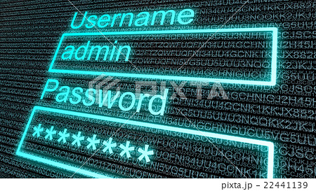 User password entry closeup 22441139