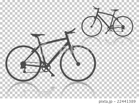 Cross bike silhouette × 2 dark gray Cross bike silhouette × 2 dark gray 22441389