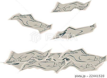 舞い落ちるお札 22441520