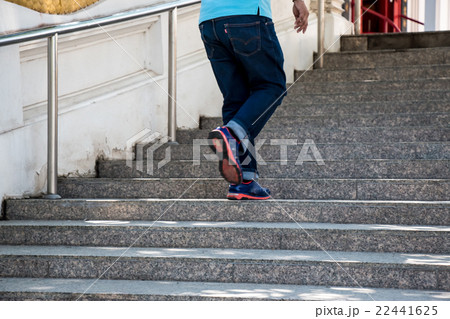 Motion blur of people down Stairs and ramp Motion blur of people down Stairs and ramp 22441625
