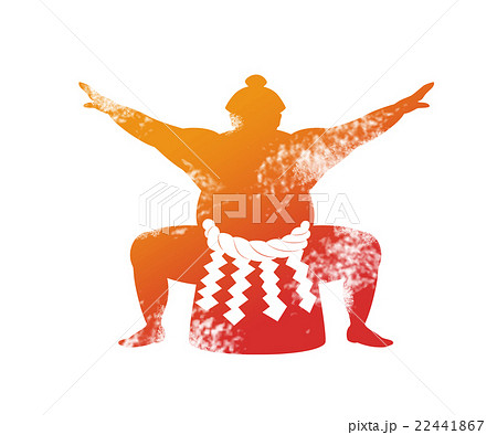 ポーズを決める力士のシルエット ポーズを決める力士のシルエット 22441867