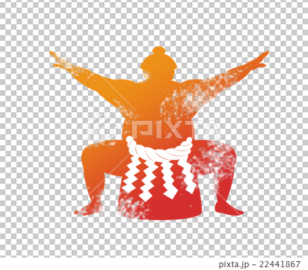 ポーズを決める力士のシルエット ポーズを決める力士のシルエット 22441867