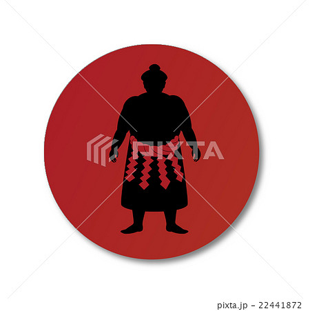 力士のシルエットと日の丸マーク 力士のシルエットと日の丸マーク 22441872