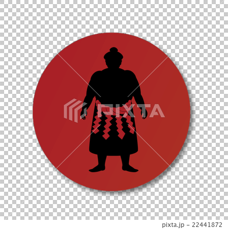 力士のシルエットと日の丸マーク 力士のシルエットと日の丸マーク 22441872