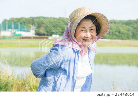 農家の女性の写真素材
