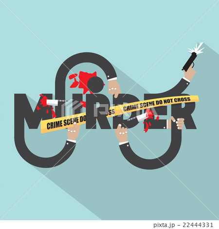 Murder Typography Design Vector Illustration. 22444331