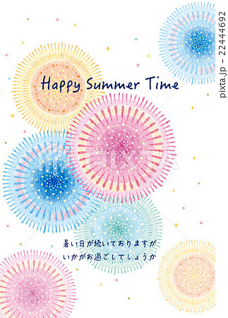 素材(タテ9-1)-暑中お見舞い(テクスチャ) 素材(タテ9-1)-暑中お見舞い(テクスチャ) 22444692