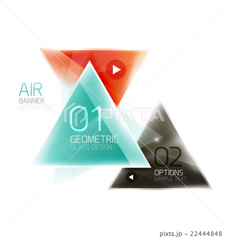 Shiny glass triangle web box 22444848