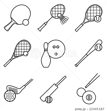 Sport line drawing icon illustration set 22445187
