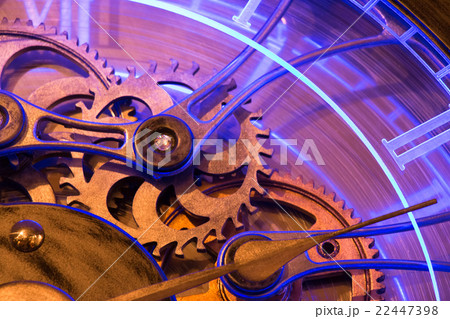 close up view gear of old bronze clock close up view gear of old bronze clock 22447398