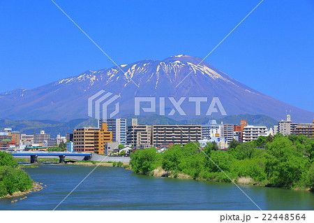 岩手山と北上川 岩手山と北上川 22448564