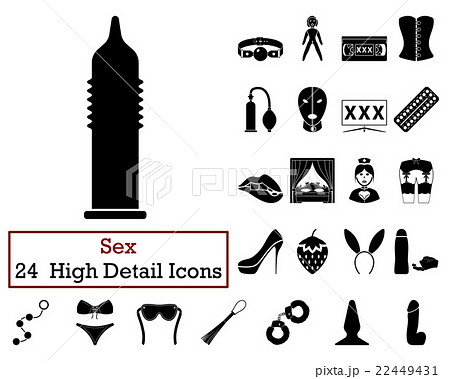 Set of 24 Sex Icons 22449431