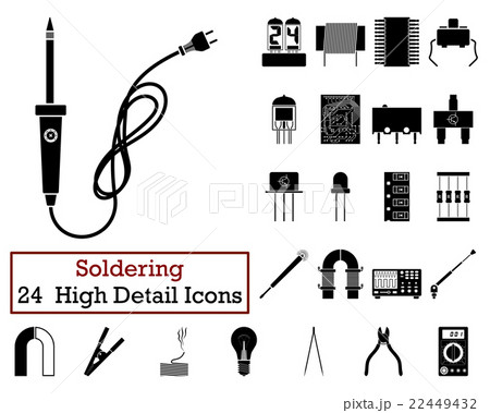 Set of 24 Soldering Icons 22449432