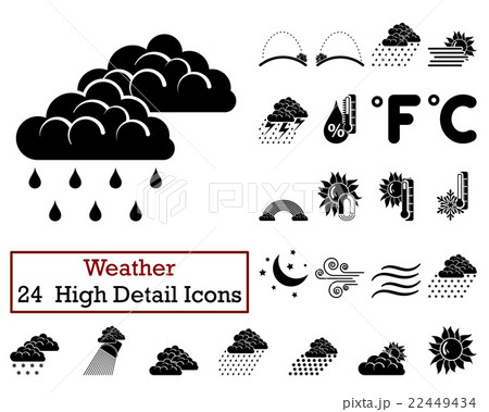 Set of 24 Weather Icons 22449434