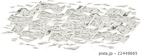 捨てられた紙幣_イラスト 捨てられた紙幣_イラスト 22449665