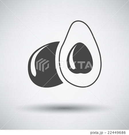 Avocado icon on gray background 22449686
