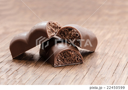 part porous chocolate close-up part porous chocolate close-up 22450599