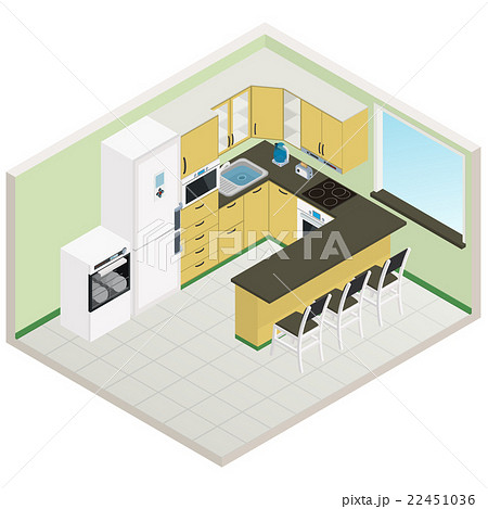 Vector isometric kitchen interior 22451036