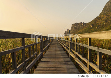 Wooden bridge in Khao Sam Roi Yod National Park 22451812