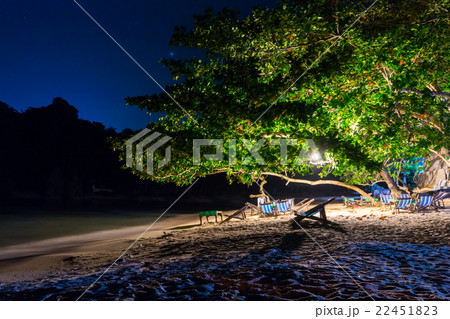 Romantic dinner on   beach at night Romantic dinner on   beach at night 22451823