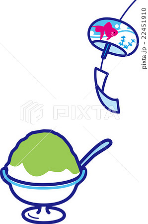 かき氷メロン 風鈴キンギョ 夏 かき氷メロン 風鈴キンギョ 夏 22451910