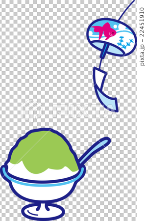 かき氷メロン 風鈴キンギョ 夏 かき氷メロン 風鈴キンギョ 夏 22451910