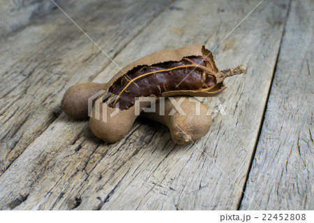 tamarind on grunge wooden background 22452808