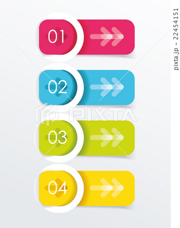 Colorful banners with white circles. 22454151