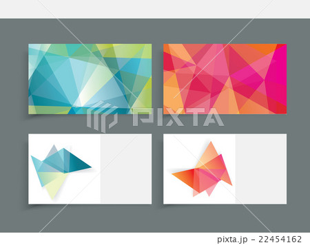 Modern business card template with 3d crystals. Modern business card template with 3d crystals. 22454162