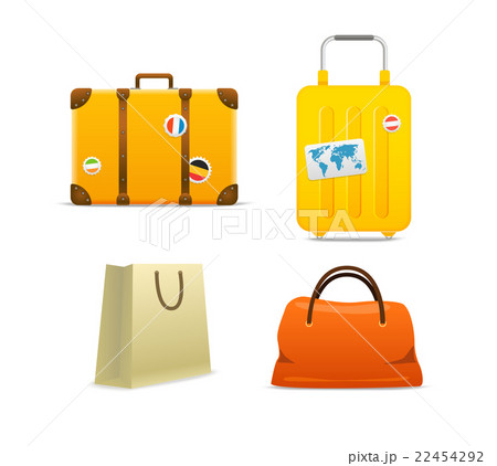 Travel bags collection isolated on white 22454292