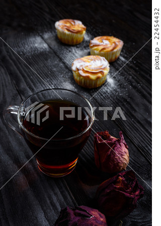 Black tea in a glass cup Black tea in a glass cup 22454432