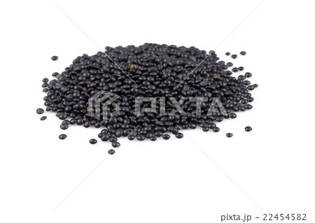 Beluga. Black lentil on white Beluga. Black lentil on white 22454582