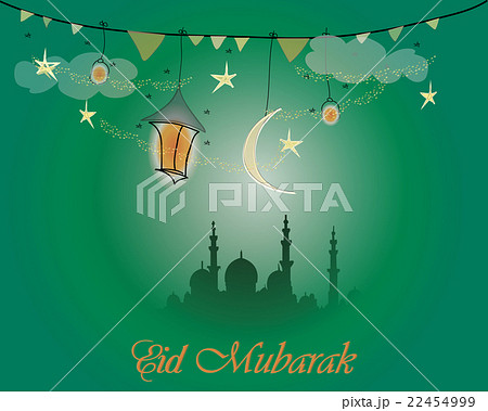 Creative greeting card design for holy month of 22454999