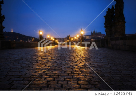 Charles Bridge in Prague at dawn Czech Republic Charles Bridge in Prague at dawn Czech Republic 22455745