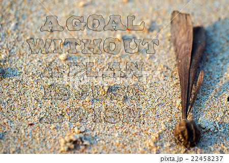 Life quote. Inspirational quote on sand background Life quote. Inspirational quote on sand background 22458237