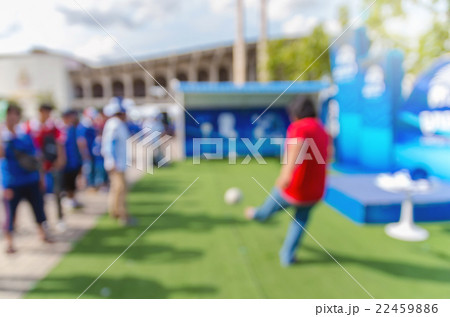 Abstract blurred photo of fan sport kicking the football at stadium, sport background concept Abstract blurred photo of fan sport kicking the football at stadium, sport background concept 22459886