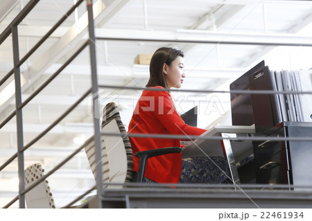 デスクワーク中の女性 22461934