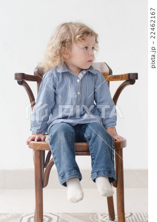 Two year child sitting Studio full body portrait Two year child sitting Studio full body portrait 22462167