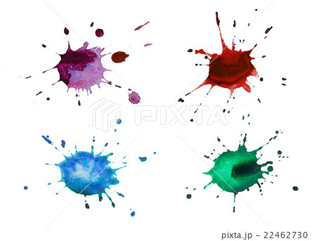 Set watercolor blots, isolated on white background Set watercolor blots, isolated on white background 22462730