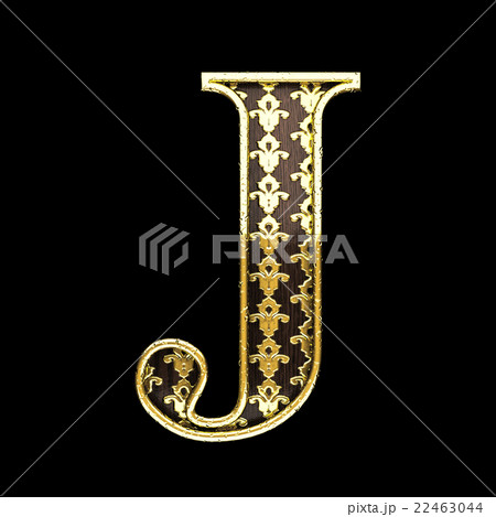 j golden letter 3d illustration 22463044