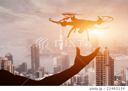 silhouette of drone silhouette of drone 22463134