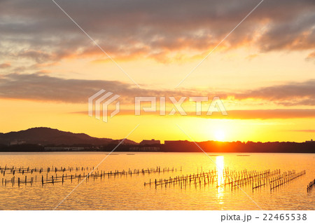 猪鼻湖　初秋　日の出 22465538