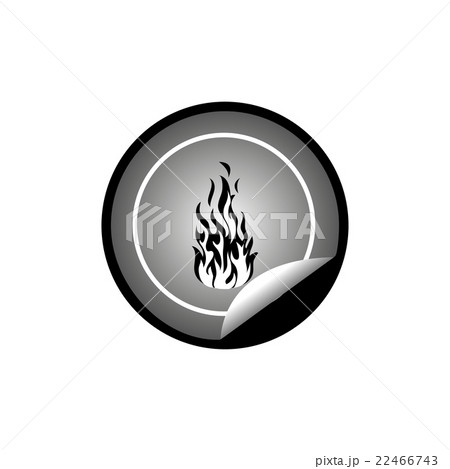 fire sticker on badge 22466743