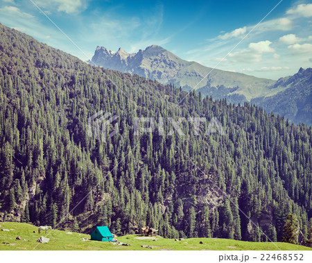 Camp tent in mountain Camp tent in mountain 22468552