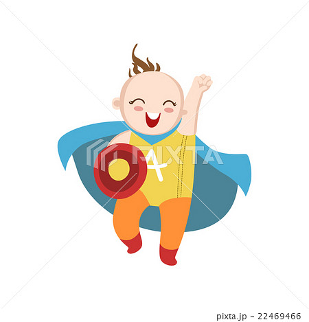 Boy Dressed As Superhero With Shield 22469466