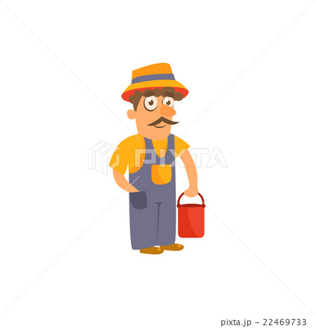Farmer Simplified Cute Illustration 22469733